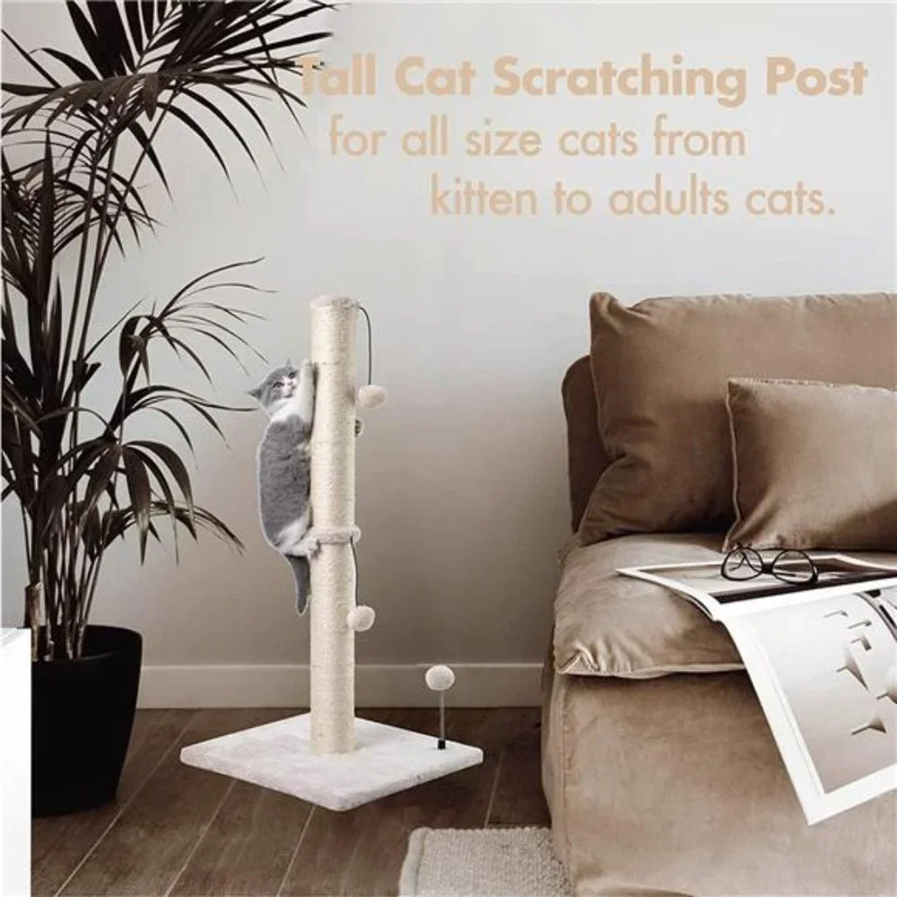 34” Tall Cat Scratching Post Premium Basics Kitten Scratcher Sisal Scratch Posts